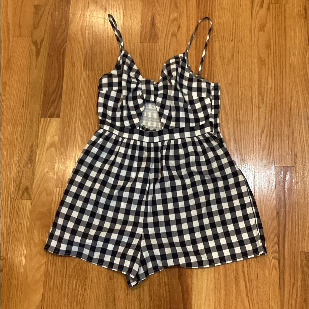Checkered women’s romper